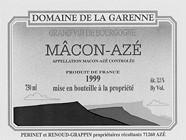 DOM. DE LA GARENNE Azé  1999