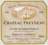 CH. FREYNEAU Cuvée traditionnelle Vieilli en fût de chêne  1999