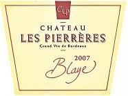 Ch. les Pierrères Élevé en fût de chêne  2007