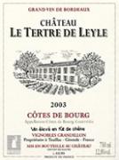 CH. LE TERTRE DE LEYLE Elevé en fût de chêne  2003