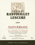 Ch. Rastouillet Lescure  2009