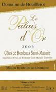 DOM. DE BOUILLEROT Le Palais d'or Moelleux  2003