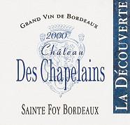 CH. DES CHAPELAINS La Découverte  2000