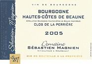 Dom. Sébastien Magnien Clos de la Perrière  2005