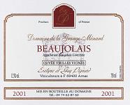 DOM. DE LA GRANGE MENARD Coteau des Pierres rouges Cuvée Vieilles vignes  2001