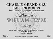 DOM. WILLIAM FEVRE Les Preuses  1999