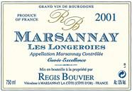 REGIS BOUVIER Les Longeroies Cuvée Excellence  2001