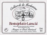 CELLIER DE LA MERLATIERE Lancié  2002