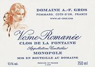 DOM. A.-F. GROS Clos de la Fontaine Monopole  2001