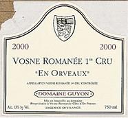 DOM. GUYON En Orveaux  2000