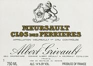 ALBERT GRIVAULT Clos des Perrières Monopole  2001
