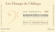 LES CHAMPS DE L'ABBAYE Côtes du Couchois Les Rompeys  2002