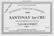 DOM. VINCENT GIRARDIN Les Gravières Vieilles vignes  1999