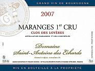 Dom. Saint-Antoine des Échards Clos des Loyères  2007