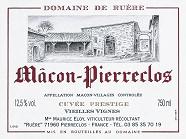 DOM. DE RUERE Pierreclos Cuvée Prestige Vieilles vignes  2000