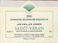 DOM. SAUMAIZE-MICHELIN Les Vieilles vignes  2000