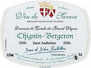 Dom. La Combe des Grand'Vignes Chignin bergeron Saint-Anthelme  2006