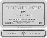 CH. DE L'HORTE Grande Réserve  1999