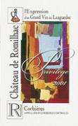 CH. DE ROMILHAC Privilège  2001