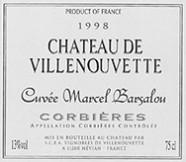 CH. DE VILLENOUVETTE Cuvée Marcel Barsalou  1998