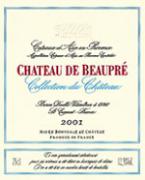 CH. DE BEAUPRE Collection du Château  2001