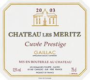 CH. LES MERITZ Cuvée Prestige  2003