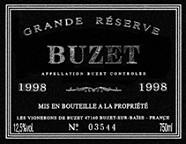 LES VIGNERONS DE BUZET Grande Réserve  1998