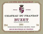 CH. DU FRANDAT Cuvée du Majorat Vieillie en fût de chêne  2001