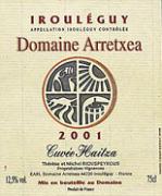 DOM. ARRETXEA Cuvée Haitza  2001