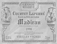 COURTET LAPERRE Grande Réserve Vieilles vignes Elevé en fût de chêne  1998