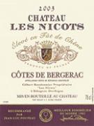 CH. LES NICOTS Elevé en fût de chêne  2003