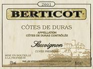 BERTICOT Cuvée première  2001