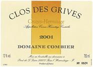 DOM. COMBIER Clos des Grives  2001