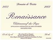 DOM. DE CRISTIA Renaissance  2003