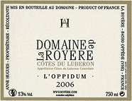 Dom. de La Royère L'Oppidum  2006