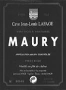 CAVE JEAN-LOUIS LAFAGE Prestige Vieilli en fût de chêne  1988