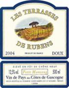 Les Terrasses de Rubens Petit manseng Doux Élevé en fût de chêne neuf  2004