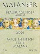 FAMILIEN LIESCH Malanser Blauburgunder Auslese  2001