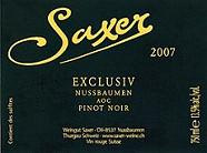 Saxer Nussbaumen Exclusiv Pinot noir  2007