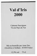 VAL D'IRIS Cabernet-sauvignon  2000