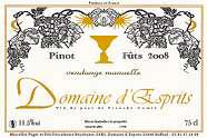 Dom. d'Esprits Pinot Fût  2008