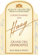 Jean-Marie Haag Zinnkoepflé Gewurztraminer Cuvée Marie 2010