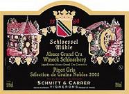Schmitt & Carrer Wineck-Schlossberg Pinot gris Sélection de grains nobles Schloessel Mühle 2005