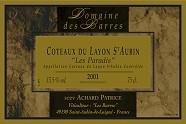 DOM. DES BARRES Saint-Aubin Les Paradis  2001