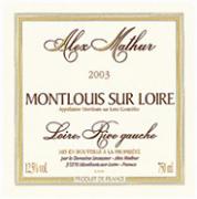 Alex Mathur Moelleux Cuvée Loire rive gauche  2003