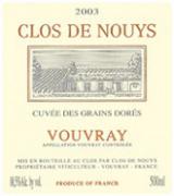 Clos de Nouys Moelleux Cuvée des Grains dorés  2003
