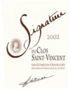 SIGNATURE DU CLOS SAINT-VINCENT  2002