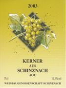 WEINBAUGENOSSENSCHAFT SCHINZNACH Schinznach Kerner  2003