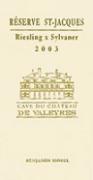 CAVE DU CH. DE VALEYRES Côtes de l'Orbe Riesling x sylvaner Réserve Saint-Jacques  2003