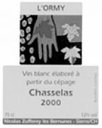 L'ORMY Chasselas  2000